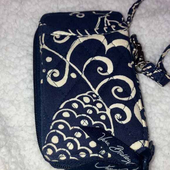 Vera Bradley 2 pieces Blue Wristlet wallet and teal key card holder - Picture 9 of 12